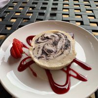 Vegan blueberry cheesecake at Divino Cucina Italiana in Hastings On Hudson