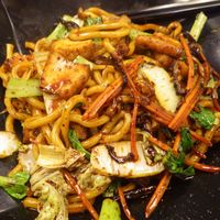 Black pepper udon noodles at Pine Tree Cafe 长春树 - Fortune Centre in Central Singapore