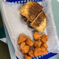 Vegan patty melt and cauliflower   at Ye Ole Fashioned Ice Cream & Sandwich Cafe in Summerville