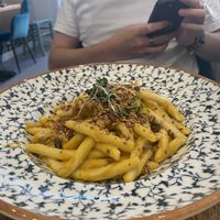 Vegan pasta and pumpkin sauce  at Bepa in Split