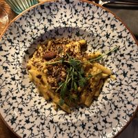 Vegan Pumpkin cream pasta with seeds  at Bepa in Split