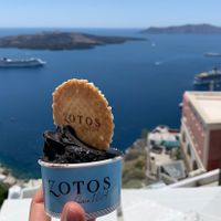   at Gelateria Zotos in Santorini