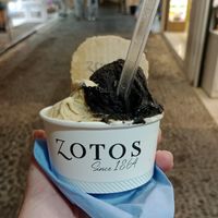 Yum at Gelateria Zotos in Santorini