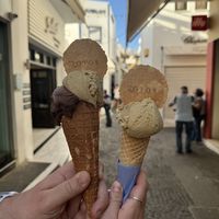   at Gelateria Zotos in Santorini