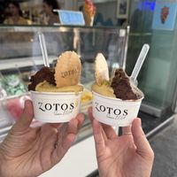 Back again 😂  at Gelateria Zotos in Santorini