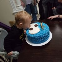 Cookie Monster birthday cake at Papa Ganache in Matawan