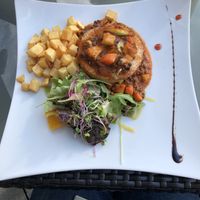 Gebackener Kohlrabi mit Belugalinsen at Sophie's in Berchtesgaden
