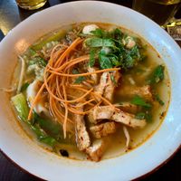 sweet potato glass noodle soup with homemade tofu at Caphe HOA 2 in Berlin