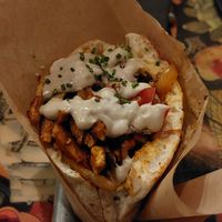 Vegan pita shawarma (9,90€) at Doña Rosa in Barcelona