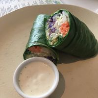 Chickpea collard wrap at Essence Natural  in Vaughan