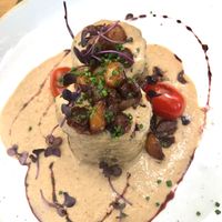 Tempeh timbal ( vegetarian as contains dairy in the sauce ) at Aromatic Restaurant in Altafulla