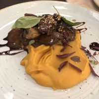 Heura con salsa al vino  at Aromatic Restaurant in Altafulla