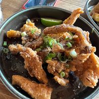 Oyster mushroom wings 💚🌱 delicious  at Stoked Vegan BBQ in Westcliff-on-sea