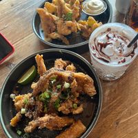 Starters and vegan cocktail!  at Stoked Vegan BBQ in Westcliff-on-sea