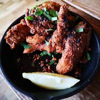 Oyster Mushroom Wings at Stoked Vegan BBQ in Westcliff-on-sea