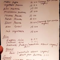 So sweet. She wrote out all the items that can be made vegan. Make sure you specify 'vegan' when you order. at The Flames in Kyneton