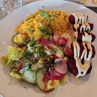 Beet root falafel, very creative and tasty! at Local - Alvalade in Lisbon