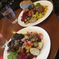 GF Polentia Cake; Vegan Mezze at Kyffin Cafe Deli in Bangor