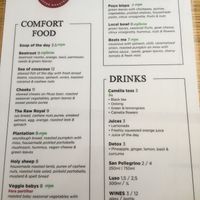 Menu at The Royal Rawness in Lisbon