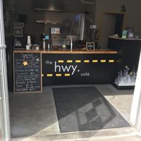 Front entrance at The Hwy Cafe in Pemberton