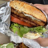 The burger!! Has a hashbrown inside at The Hwy Cafe in Pemberton