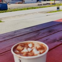 The hot chocolate with Dandies!! 😍 at The Hwy Cafe in Pemberton