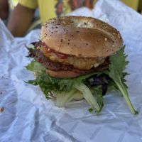 All Day Breakfast Burger  at The Hwy Cafe in Pemberton