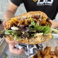 Hwy Burger + mountain add-on  at The Hwy Cafe in Pemberton