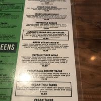 Vegan menu 😊 at The Green Pig Pub in Salt Lake City
