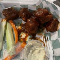 Bbq seitan pieces   at The Green Pig Pub in Salt Lake City