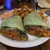 Buffalo wrap with fries  at The Green Pig Pub in Salt Lake City