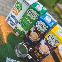 There is a huge selection of milk for your choice, for every taste at Doppio in Grodno