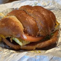 Breakfast sandwich   at Little Barn Coffee House in Los Angeles