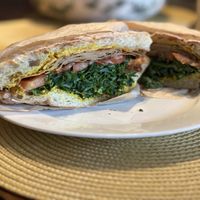 Turkey sriracha sandwich (no sriracha, no onions, with mustard )  at Little Barn Coffee House in Los Angeles