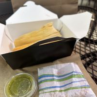Chorizo Potato Tamales & Hash Brown Patty  at Little Barn Coffee House in Los Angeles