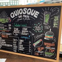 Menu at Quiosque das Maçãs in Colares