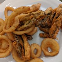 Vegan onion rings and vegan wings at #fish - Marchmont in Edinburgh