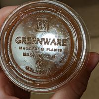 Compostable pots for condiments at #fish - Marchmont in Edinburgh