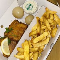 Tofu ‘fish’ supper at #fish - Marchmont in Edinburgh