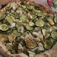 Pesto pizza at Pizzeria Grano in Vancouver
