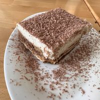 Tiramisu. Can’t believe this was vegan  at Pizzeria Grano in Vancouver