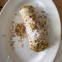 Pistachio cannoli.. I’ve never had a cannoli before until this one. Amazingggg  at Pizzeria Grano in Vancouver
