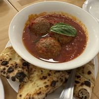 Meatballs  at Pizzeria Grano in Vancouver
