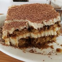 Tiramisu inside at Pizzeria Grano in Vancouver