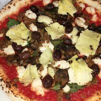 Capricciosa pizza at Pizzeria Grano in Vancouver