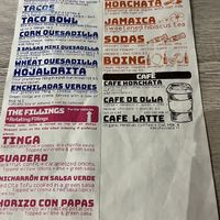 Menu  at Chilango PDX in Portland