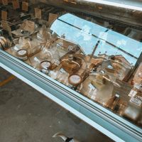 Vegan cheese counter!! at How On Earth in Exeter