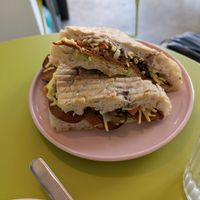 Pepperoni sandwich at How On Earth in Exeter