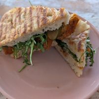 Buffalo chicken toastie at How On Earth in Exeter