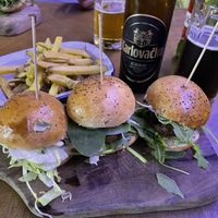 Vegan Burger Triplet  at Submarine Burger in Rijeka